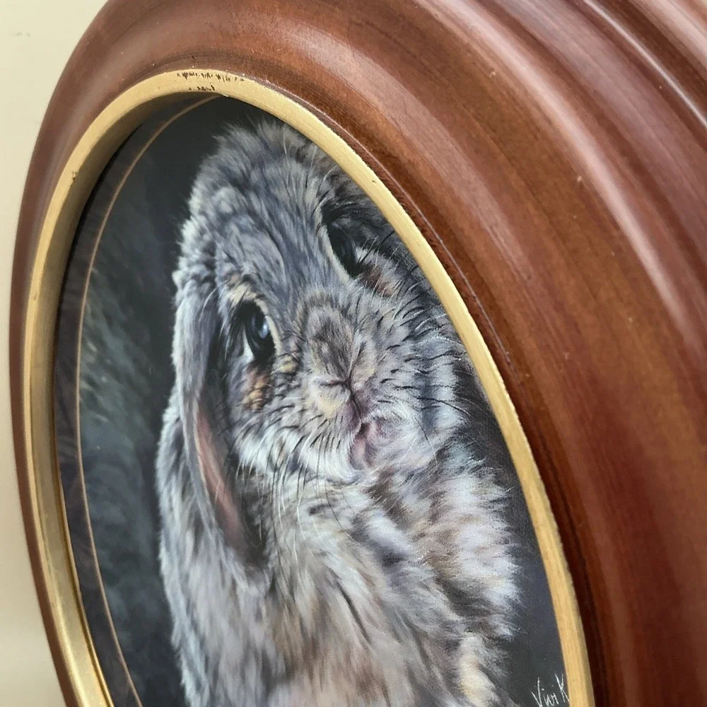 1998 Bradford Exchange Vivi Crandall‎ Bunny Tales FRAMED Plate 